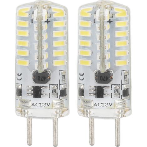 Ampoule GY6.35 Protection des yeux Économie d'énergie 6000K 3W 48 LED pour lustre et lampe de table 12V (lot de 2) (1/5)