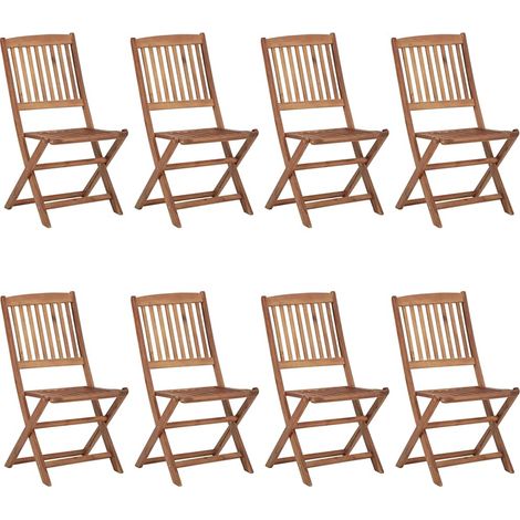 Maison Exclusive - Klappbare Gartenstühle 8 Stk. mit Kissen Massi