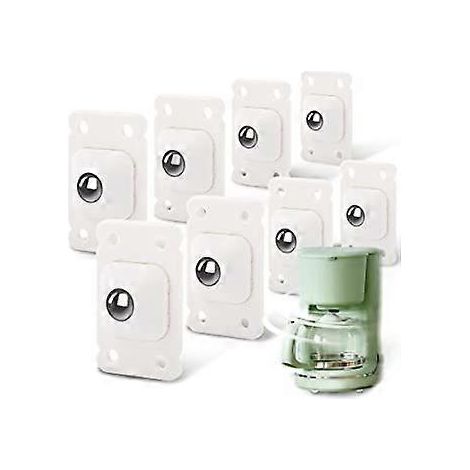 Lot de 8 roulettes auto-adhésives, roulettes à billes adhésives à 360°, roulettes pour appareils électroménagers, roulettes extra-plates, pieds roulants pour appareils électroménagers (1/5)