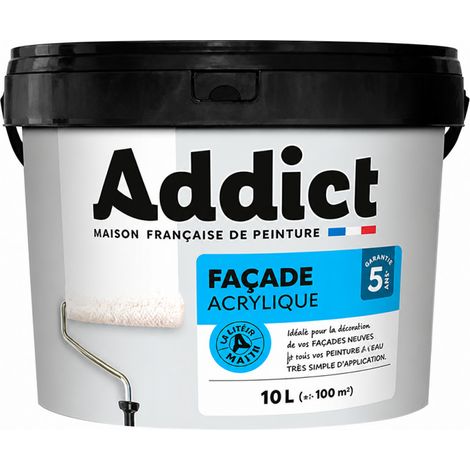 Pintura acrílica blanca para fachadas 10L.