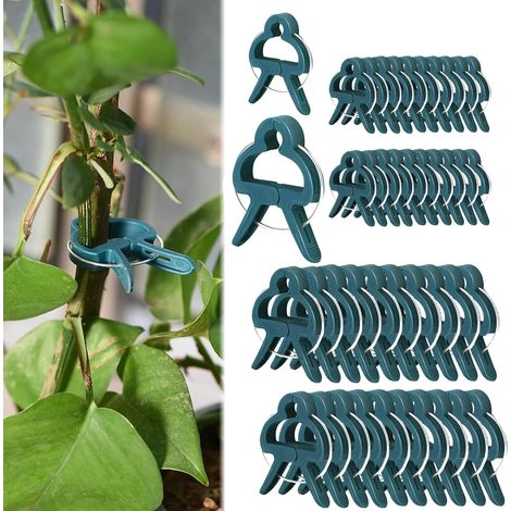 40 pezzi di clip riutilizzabili per pomodori, clip di supporto per piante, applicabili a giardini interni o esterni, tralicci, clip per piante rampicanti a traliccio d'uva (due misure) (1/5)