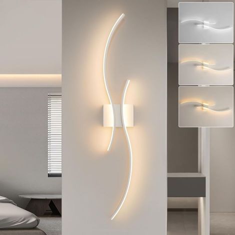 LED-Wandleuchte 60 cm x 15 cm, moderne Bogenwandleuchte, Nachttischlampe für den Innenbereich, Deckenleuchte, 3 Farbtemperaturen (3000K-6000K) (1/4)