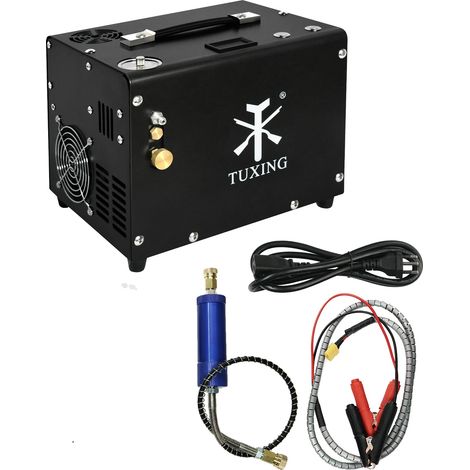 Compresseur d'air, 300Bar, haute pression, arrêt automatique, 220V, ensemble avec adaptateurs et accessoires, TXET063 (1/2)