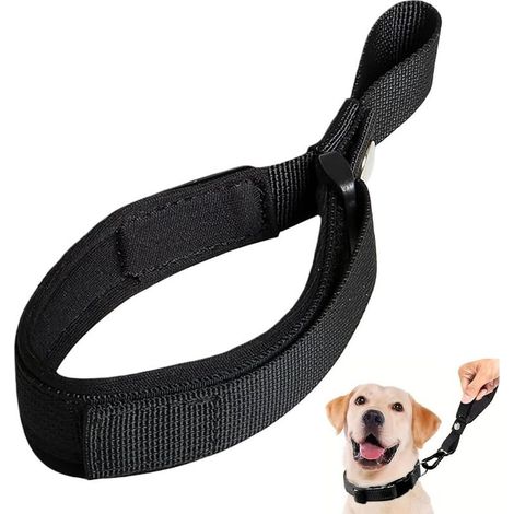 Sangle de poignet pour chien Sangle de poignet de sécurité pour laisse rétractable Réglable et confortable Noir (1/5)