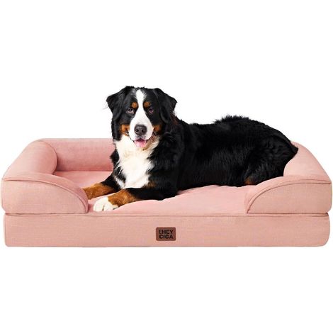 Hundebett Orthopädisches Memory Foam Foam L 132 x B 104 x H 20 cm Rosa (1/5)