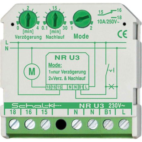 Relé temporizador schalk NR U3 230V AC 10A compacto