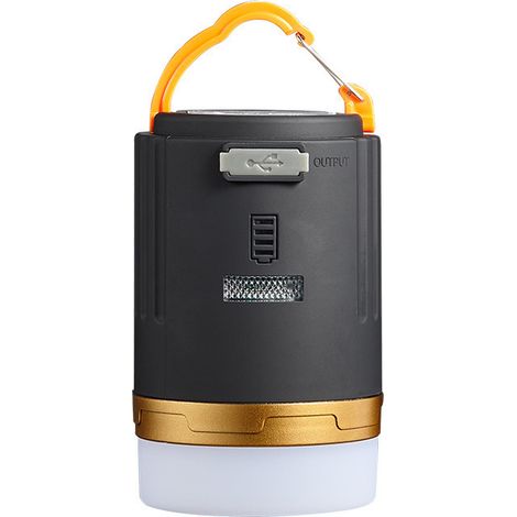 MIMOSON-Lampe de camping à LED, lampe rechargeable, 4 modes d'éclairage, alimentation de secours, lampe étanche pour tente, camping, pêche, randonnée (1/5)
