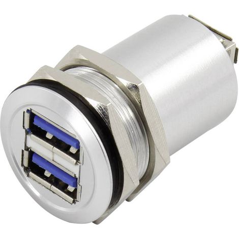 TRU COMPONENTS USB-14-BK Presa doppia da incasso USB A 3.0 Presa Contenuto: 1 pz. (1/2)