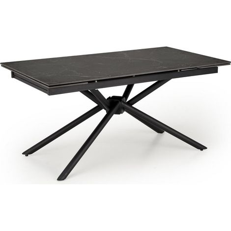 Table à manger extensible marbre noir 160 - 200 cm Viktor (1/5)
