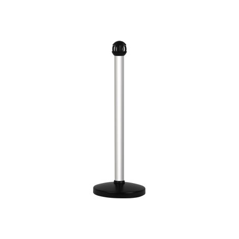 Poteau aluminium anodisé sur socle portable avec tête 4 crochets - 2020008