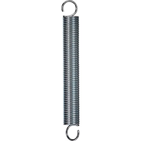 Chapuis, Set di 1 molla di tensione con ganci, molla in acciaio zincato, molla a doppio gancio, molla di trazione a spirale, diametro 2,2 mm, lunghezza 170 mm