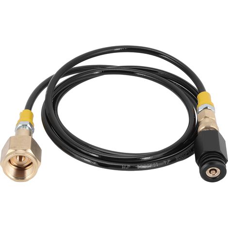 Adaptateur universel pour tuyau externe CO2 G5/8-14, tuyau noir soda de 1,5 m, adaptateur pour recharge de bouteille de CO2 (1/5)
