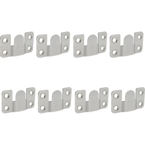 Support Murale Encastré - Support Pour Tableau Miroir Cadre Photo - Acier Inoxydable - 8 Pièces (1/5)