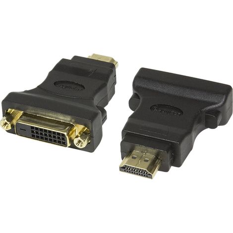 Adaptateur HDMI vers DVI-D 24+1 1080p 60 Hz Dual Link LogiLink Full HD plaqué or