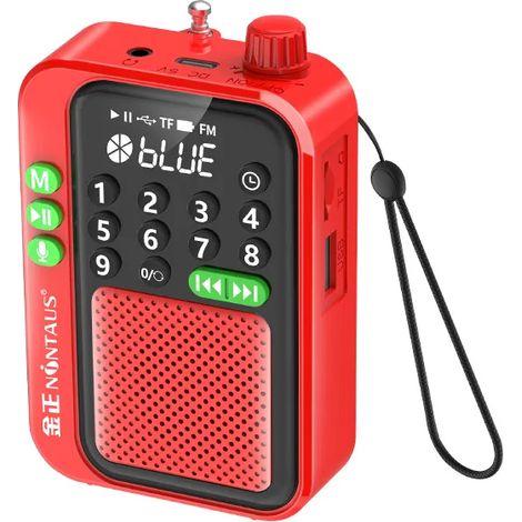 Mini radio FM portable avec une excellente réception haut-parleur Bluetooth sans fil de 5 W compatible avec les cartes TF, les clés USB et la lecture de fichiers MP3 compatible avec l'enregistremen (1/5)
