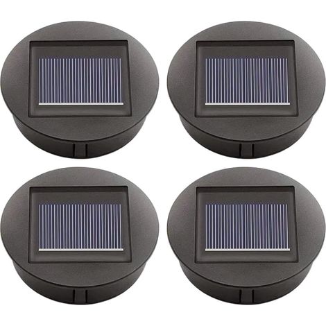 Lot de 4 lampes solaires de rechange avec ampoules LED – Étanchéité IP65 – Éclairage automatique 6-12h – Installation facile (1/5)