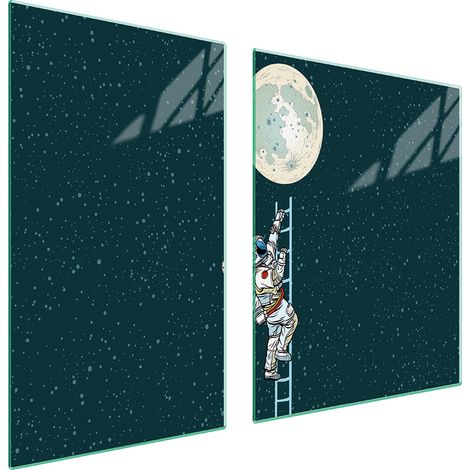Assiette en verre et planche à découper 100x52 lune (1/5)
