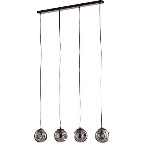 [GEBRAUCHT] B-Ware Lindby Hängeleuchte Valentina Glas Rund Smoked Deckenlampe Deckenleuchte Spot550 (1/2)
