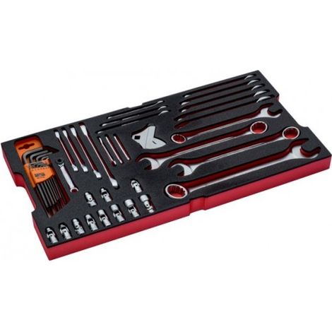 BAHCO - Module de douilles et clés pour 4750RCHDW01 Caisse rigide à usage intensif -44pc