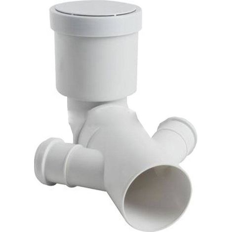 Curva wc prolungata con doppio attacco diam. 90/40 (1/2)