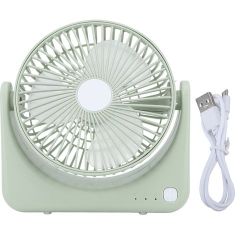 Petit ventilateur de bureau USB silencieux, portable pour maison voiture voyage bureau extérieur intérieur vert (1/5)