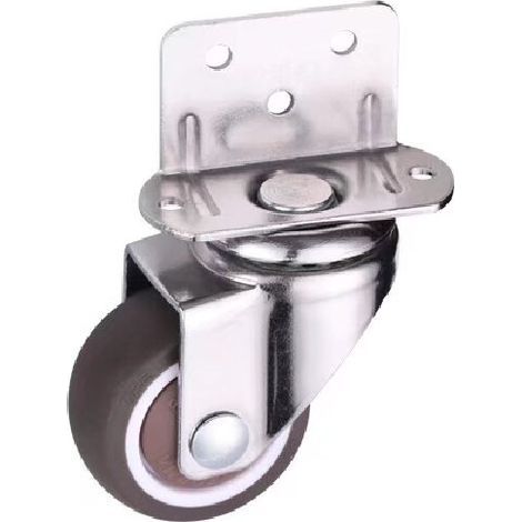 Petites roulettes pivotantes pour meubles,32mm sans frein,plaque de montage en L,convient pour meubles,supports de fleurs,crèches (32mm,2PCS) (1/5)