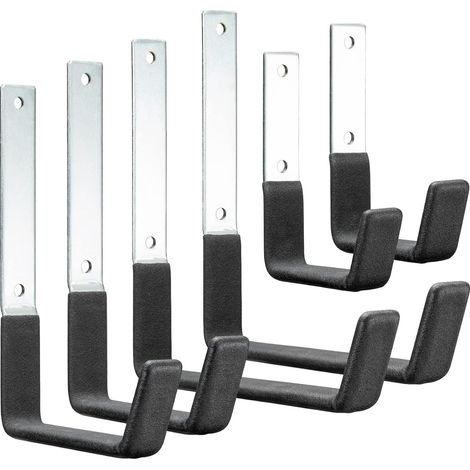 6er-Pack an der Wand montierter Gebrauchshaken zum Aufhängen von Garage, Garage, Wohnzimmer, Bürostuhl, Leiter, Kabel, Rohrregal usw. (1/4)