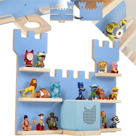 Étagère murale style château fort avec bande magnétique 56x15,5x43cm (1/5)