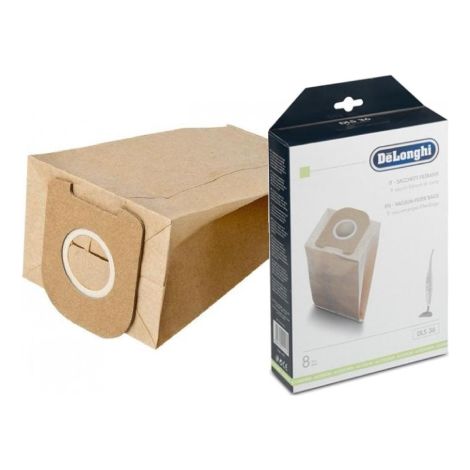 DE LONGHI - 8 -  SACCHETTI FILTRANTI DLS36  ASPIRAPOLVERE -- IN CARTA -- (1/2)