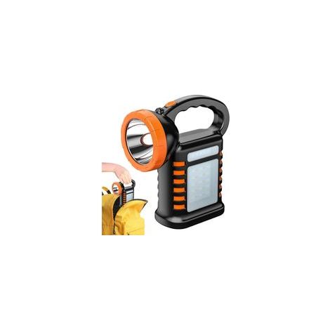 3 modes Lampe de travail LED Lampe torche solaire rechargeable avec Lampe de poche de survie multifonctionnelle lumineuse étanche pour mécanicien, chantier, camping, jardin, garage en