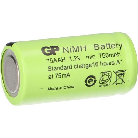 4 x GP GP75AAH Akku 2/3AA Mignon NiMH Akku 1,2V 750mAh (1/5)