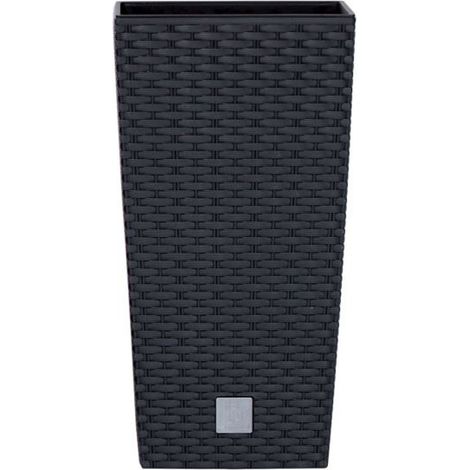 Pot à réserve d'eau 26,6L – Dimensions 26 x 26 x 50 cm – Insert amovible pour entretien facile – Polypropylène anthracite – Prosperplast (1/7)
