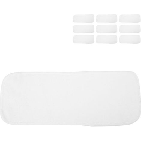 10 Pièces Couches Bébé Lavables Réutilisables Absorbantes Rapide 2 Couches Fibre Superfine Fournitures Blanc (1/5)