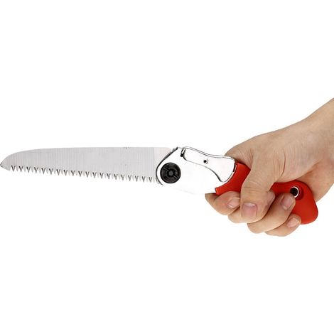 Scie d'élagage manuelle portable et pliable avec poignée antidérapante, outil de coupe d'arbres pour le jardinage extérieur (1/5)