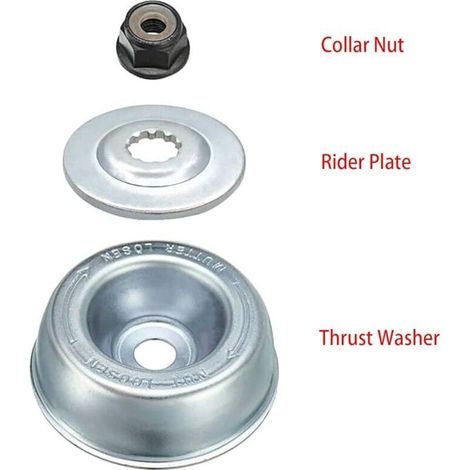 Kit adaptateur de lame pour Stihl FS55 FS56 FS80 FS85 FS90 FS100 FS110RX FS120 FS130 FS200 FS250 FR220 FR350 FR450 FR480 Débroussailleuse (Plaque cavalière, Rondelle de butée, Ecrou de collier, Clé) (1/2)