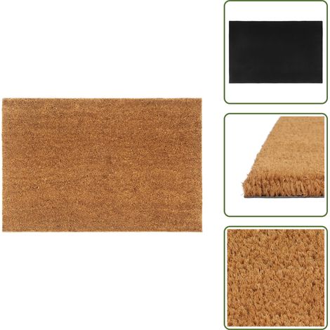 Tapis anti-dérapant - vidaXL Tapis de porte naturel 60x90 cm fibre de coco touffeté - Tapis de sol