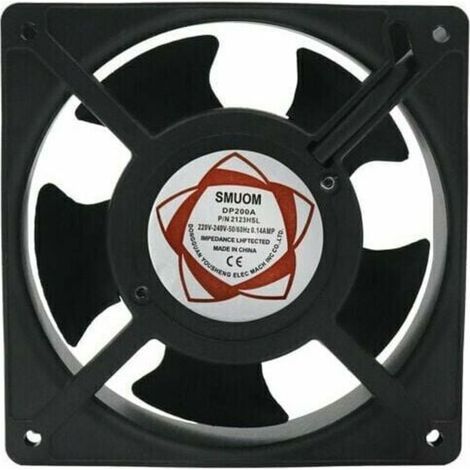Ventilateur axial pour bote de cheminée Insérable Haute température Pales en métal Silencieux Universel 120 x 120 x 38 mm