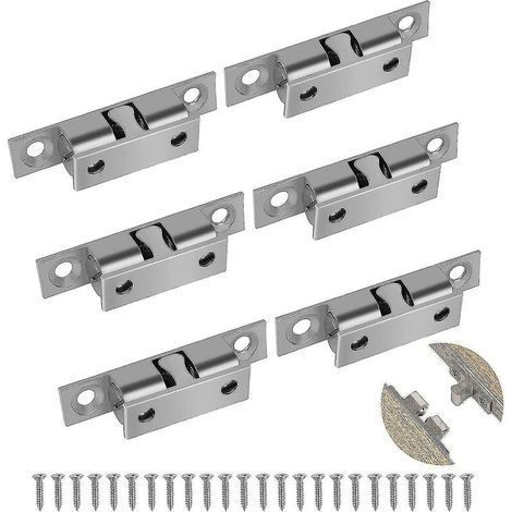 6pcs Ball Latch, Double Ball Latch, Adjustable Double Ball Latch, Strong Double Ball Door Latches, for Kitchen Furniture, Cabinet (1/5)