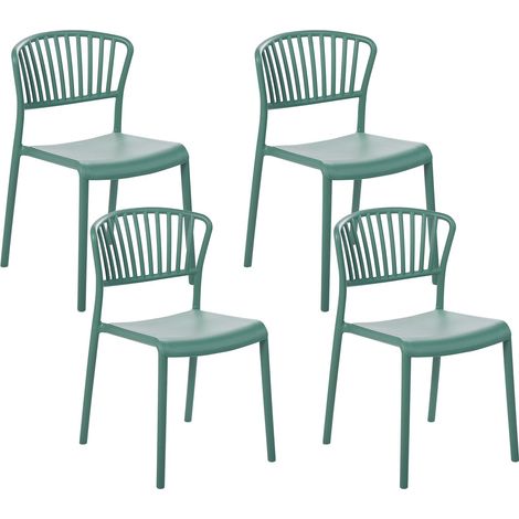 Set of 4 Garden Chairs GELA Mint Green (1/5)