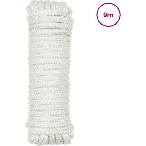 Maison Exclusive - Bootsseil 10 mm 9 m Weiß Polyester (1/5)