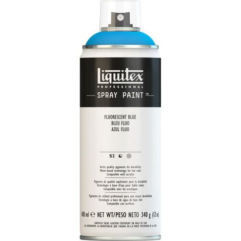 Peinture aérosol - LIQUITEX - 02468 - 400 ml - Bleu fluorescent - Acrylique (1/2)