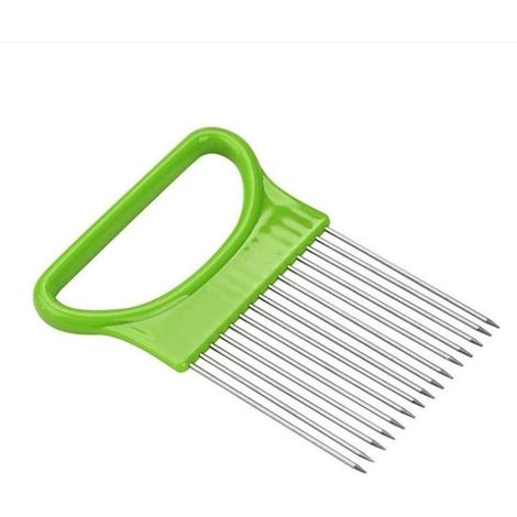 Affettatrice per cipolle in acciaio inox - Inteneritore per carne, utensile da cucina adatto per patate, cetrioli, pomodori, avocado, bistecche - Affettatrice per verdure e cipolle