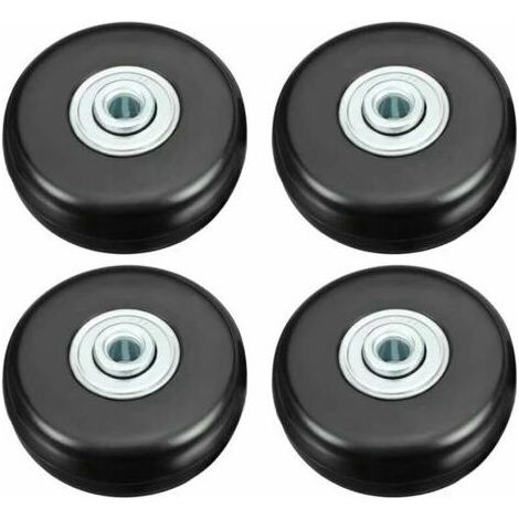 Roulette Valise, Bagage Valise Réparation Roulette Charge Lourd 50mm Muette Caoutchouc Universelle Pivotante Roue Rechange Transport Remplace Roulette 4PCS pour Valise/Bagage/Sac à Dos/Voyage (1/5)