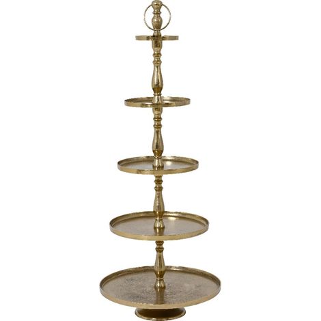 Alzatina 5 piani oro d61x140cm