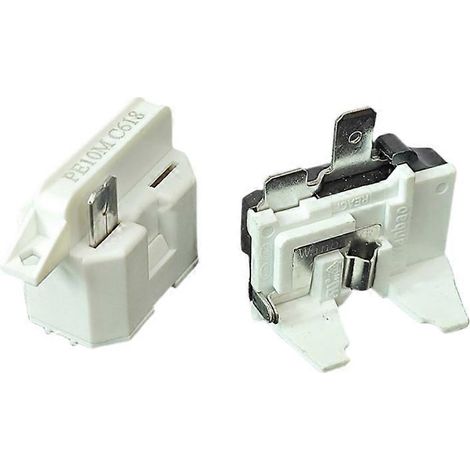 Pour compresseur de réfrigérateur-congélateur Midea/Ronshen, démarreur PTC PE10M, relais protecteur de surcharge C618 (1 démarreur PE10M [1 broche] + 1 protecteur papillon) ( ) (1/5)