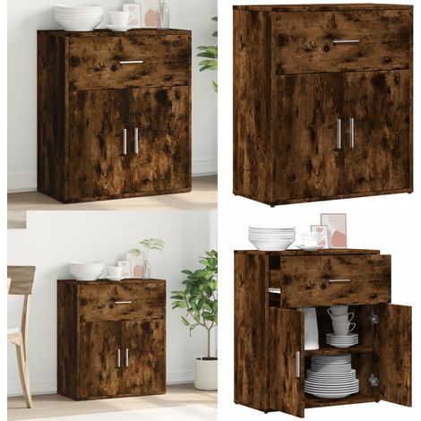 Sideboard Räuchereiche 60x31x70 cm Holzwerkstoff - Sideboard - Wohnzimmermöbel - Holzmöbel - Regal - TV-Schrank - Home & Living (1/5)