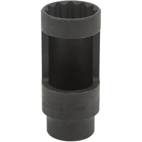 BUNTHAUS Douille d'injecteur diesel 1/2 pouces, 27 mm, 12 points en acier au chrome vanadium universel pour voitures (1/5)