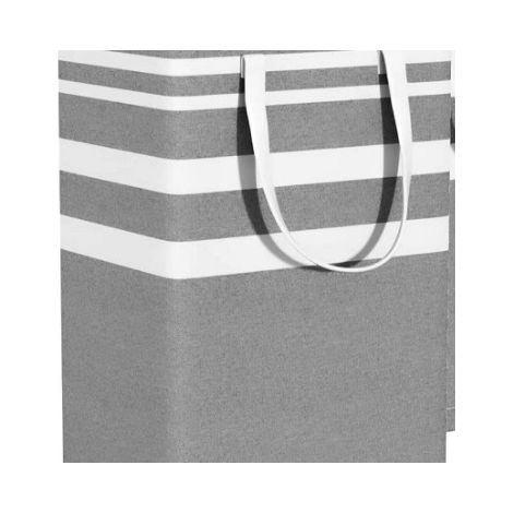 Panier de rangement pliable pour vêtements sales - rayures grises et blanches - [100L]