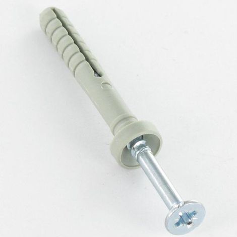 Cheville à frapper Tête fraisée 5X40 + Vis 3.5X45-100 pièces