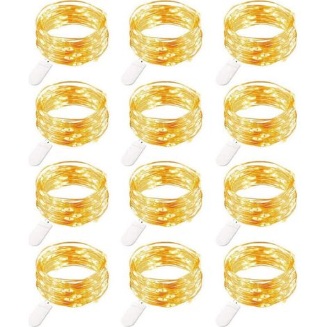 Guirlande lumineuse de Noël, Guirlandes lumineuses LED batterie, 20 pièces 1M 20 LEDs guirlandes lumineuses en fil de cuivre - RWGuirlande lumineuse de Noël (1/5)